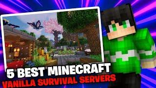 5 BEST MINECRAFT VANILLA SURVIVAL SERVERS IN 2023! (1080P HD)