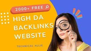 Free backlinks website list | Do follow backlink websites list 2023 | Free backlink websites 2023 