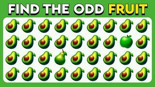 Find the ODD One Out - Fruit Edition  Easy, Medium, Hard - 30 Ultimate Levels Emoji Quiz