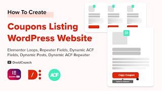 How To Create Coupons Listing Website Using Elementor & Dynamic Content Plugin