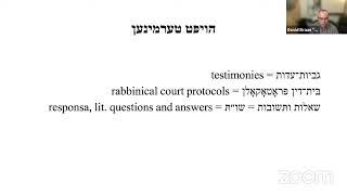 Testimonies in Responsa and What They Tell Us about the Development of Spoken Yiddish (In Yiddish)