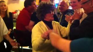 Chris Lawrie dancing with Mrs Brown