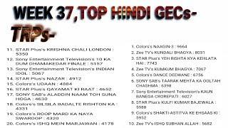 barc trp ratings | top hindi serials | week 37
