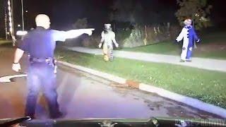 Creepy Clowns Arrest Caught On Police Dashcam