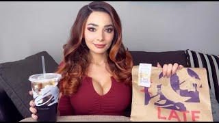 ASMR Taco Bell Chicken Quesadilla and Soft Taco Mukbang (Soft Spoken)