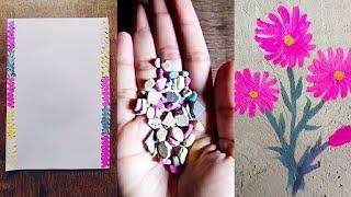 Make home decorated items  from waste color chalk piece Three way to reuse rest piece of color chalk