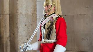 "MAKE WAY FOR THE KING'S LIFE GUARD!" You won't mess with this Guard at Horse Guards.