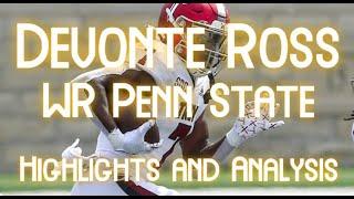 DEVY SLEEPER ALERT!! | Devonte Ross WR Penn State | 2026 NFL Draft Prospect Review