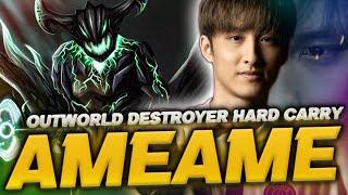 AME OUTWORLD DESTROYER HARD CARRY PERSPECTIVE - DOTA 2 PATCH 7.35