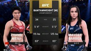 Zhang Weili vs. Maycee Barber Full Fight - UFC 5 Fight Night