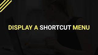 Display a shortcut menu Shortcut key in MS Word