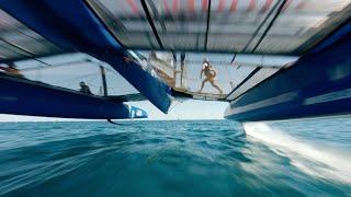 flying UNDER the boat - SailGP Chicago