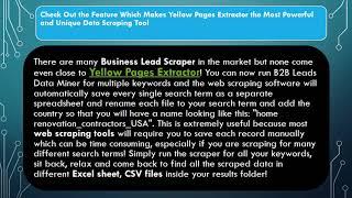 How Can I Scrape Business Leads From Yellow Pages?