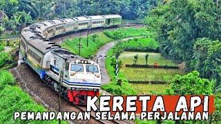PEMANDANGAN SELAMA PERJALANAN KERETA API INDONESIA | ASMR TRAIN | INDONESIAN RAILWAYS