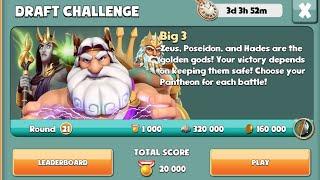 gods of olympus | round 20 completed | big 3 draft challenge