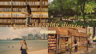 book-shopping in korea + japan  travel vlog & book haul 