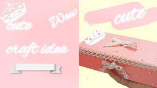 Diy cute cosmetic box/art and craft/video/craft idea/craft idea with paper 