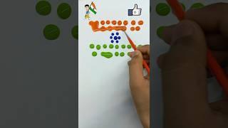 indian flag drawing  Satisfying video #ytshort #indianflag #shorts