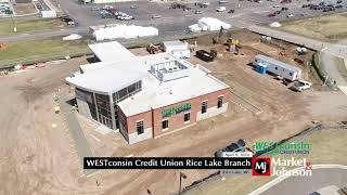 WESTconsin Credit Union Rice Lake Branch Aerial 4.9.24