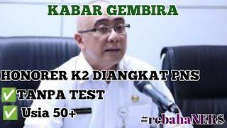 KABAR GEMBIRA, TANPA TEST HONORER K2 USIA 50 TAHUN LANGSUNG DIANGKAT PNS.