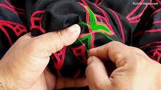 Ahir embroidery work sakdi stitch | Hand embroidery work