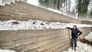 Building a Retaining Wall With 100,000 lbs of Blocks