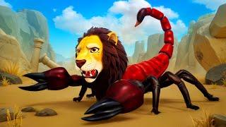 Giant Lion-Headed Scorpion Transformation! Epic Wildlife Rescue Adventure!