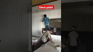 Deco paint work on process full video on my channel #zakirinterior #decopaint