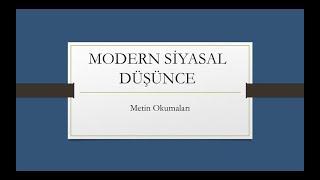 Gramsci, Sivil Toplum ve Hegemonya| Modern Siyasal Düşünce | 24. Bölüm