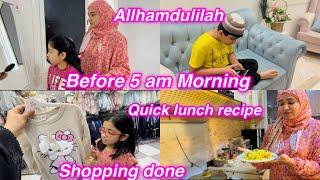 Before 5 am Morning | Quick  Lunch recipe | shopping done | salma yaseen vlogs