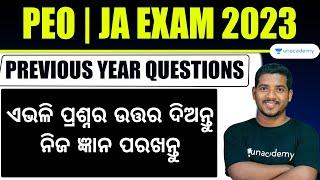 PEO JA 2023 | Based on PYQs by Bibhuti sir Unacademy Live OPSC