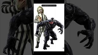 Venom as beetlejuice #venomthelastdance #beetlejuiceart #beetlejuicemakeup #shorts