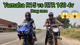 Yamaha r15 vs RTR 4v drag race  #dragrace #youtube