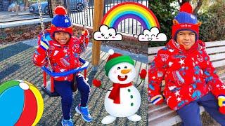 Outdoor Playground for Kids (Winter version) | Super Renell Nursery Rhymes & Kids Songs