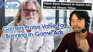 Valve praised for banning in-game ads from all Steam games