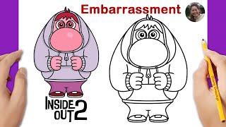 How to draw Embarrassment from Inside Out 2 easy | Easy drawing for beginners
