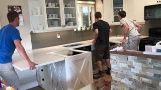 Kitchen Makeover Part 2: Installation of the Quartz Countertops