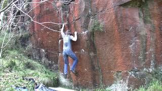 Cadshaw Quarry - Rivers of Blood (7A) - First ascent