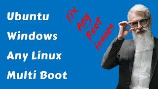 How to fix Boot issues | stuck at grub prompt | grub rescue prompt | Windows Ubuntu Linux