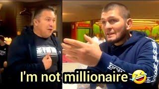 khabib nurmagomedov and coach Javier mendez argue over being millionaire