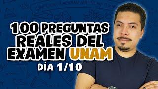 100 Preguntas Reales Examen UNAM Matemáticas: Día 1 de 10