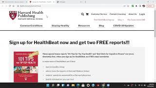 Free digital extract from Harvard Health Publishing