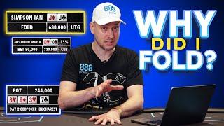 Ian Simpson Snap-Folds The Best Hand?! | Poker Hand Reviews