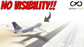 Landing on infinite flight with no visibility!!