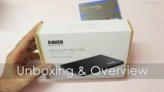 Anker USB 3.0 SSD / 2.5" HDD Enclosure Unboxing & Overview