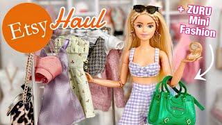 Barbie ETSY Shop Haul + ZURU Mini Fashion Unboxing - Realistic Doll Clothes & Accessories