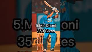 Most Sixes in International Career   #shortsfeed #shorts #cricket #sixers #career #india