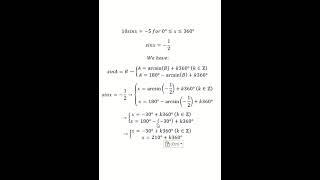 Trigonometry Help: 10sinx=-5 for 0°≤x≤360° - Techniques