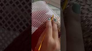 Вязание на канве = любовь️ #ручная_работа #вязание #сумка #любовь #сумкиручнойработы