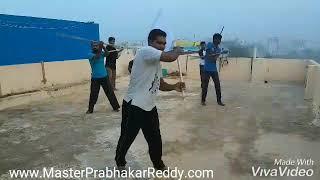 Kung-fu Flag staff training teach Shifu Master Prabhakar Reddy India shaolin Nellore Martial arts AP